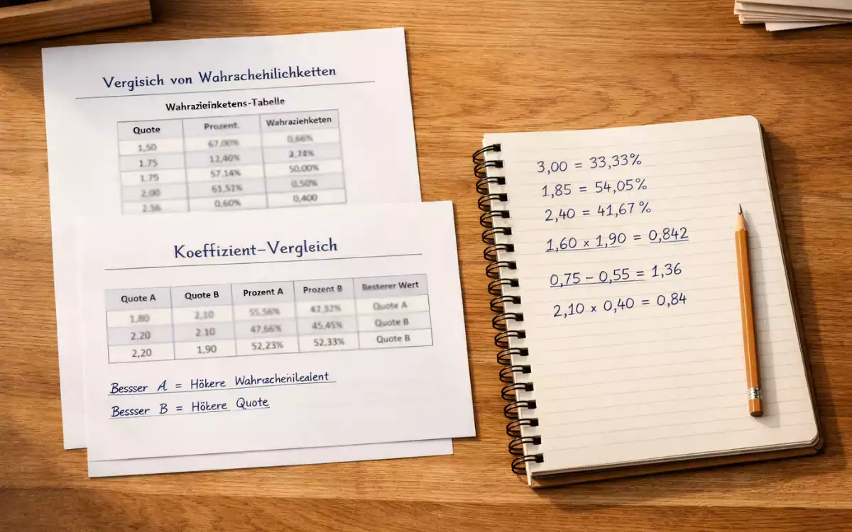 Taschenrechner neben Dokumenten mit Prozentangaben auf Schreibtisch